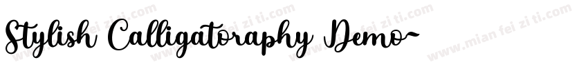 Stylish Calligatoraphy Demo字体转换